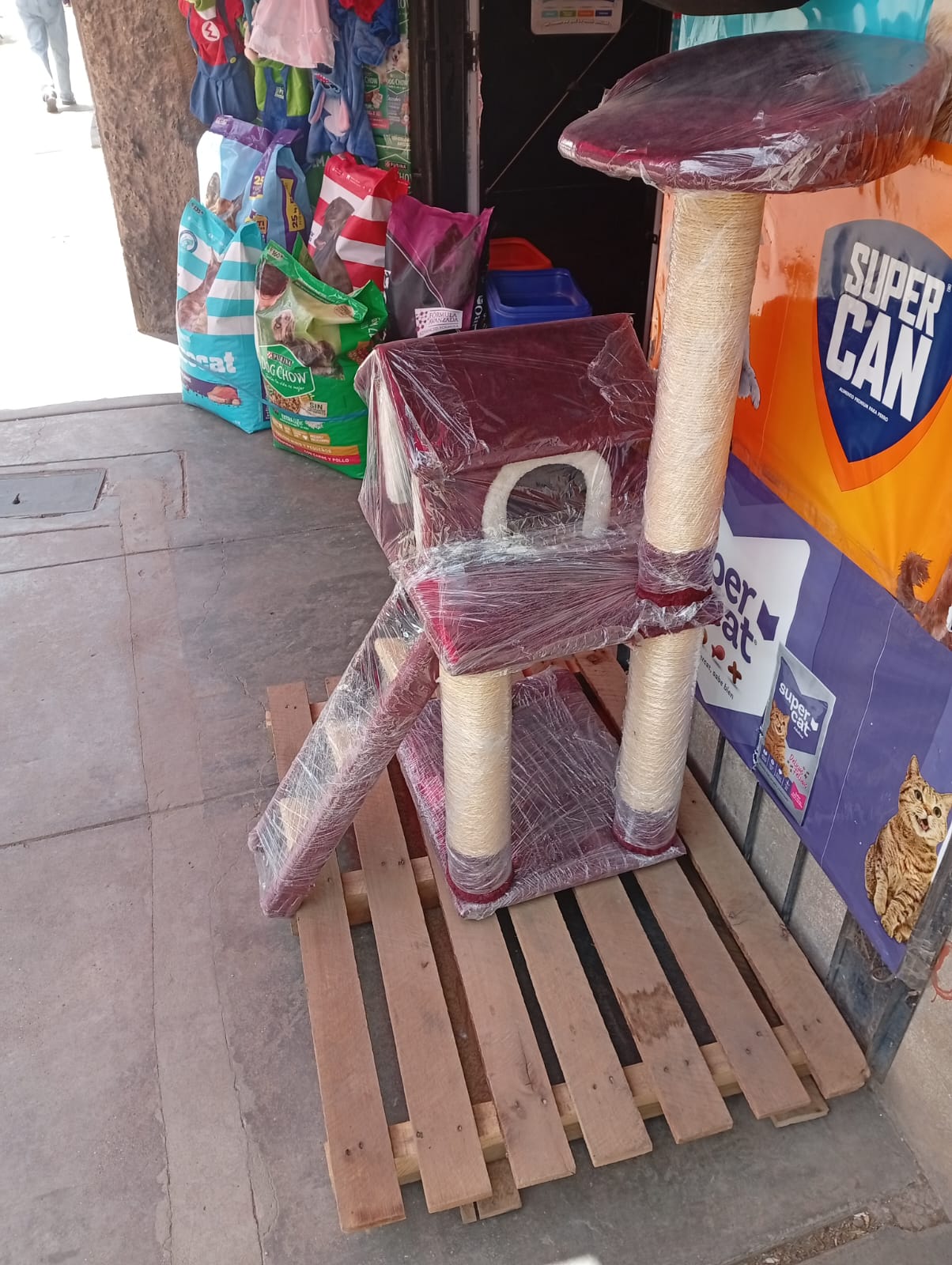 Gimnasio Rascador Castillo para Gatos con Casa, Rampa y Mirador