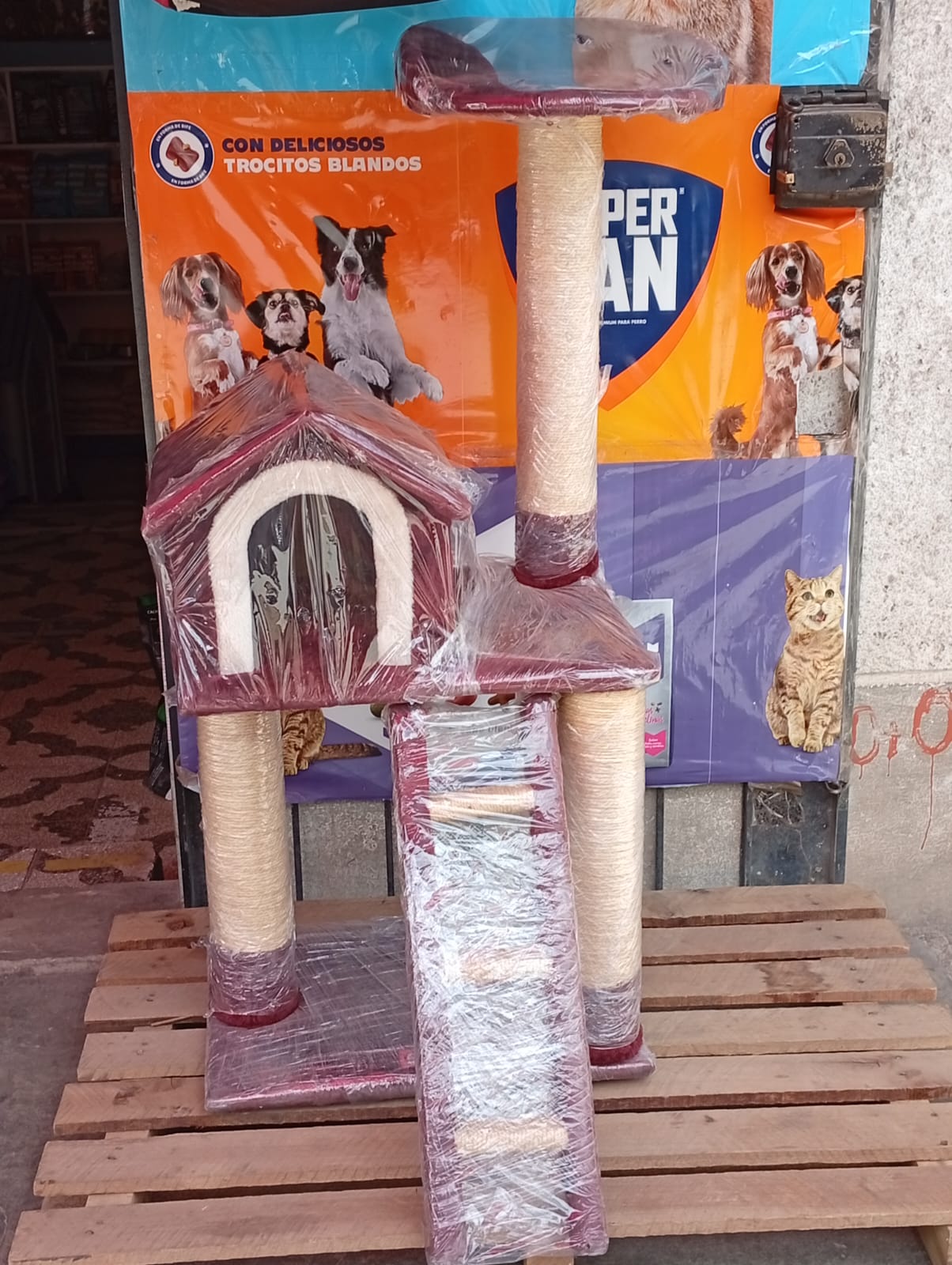 Gimnasio Rascador Castillo para Gatos con Casa, Rampa y Mirador