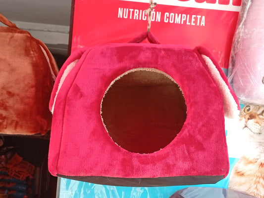 🐰 Cama Cueva "Orejitas" - El Refugio Calientito para Gatos y Perros Pequeños 🐰
